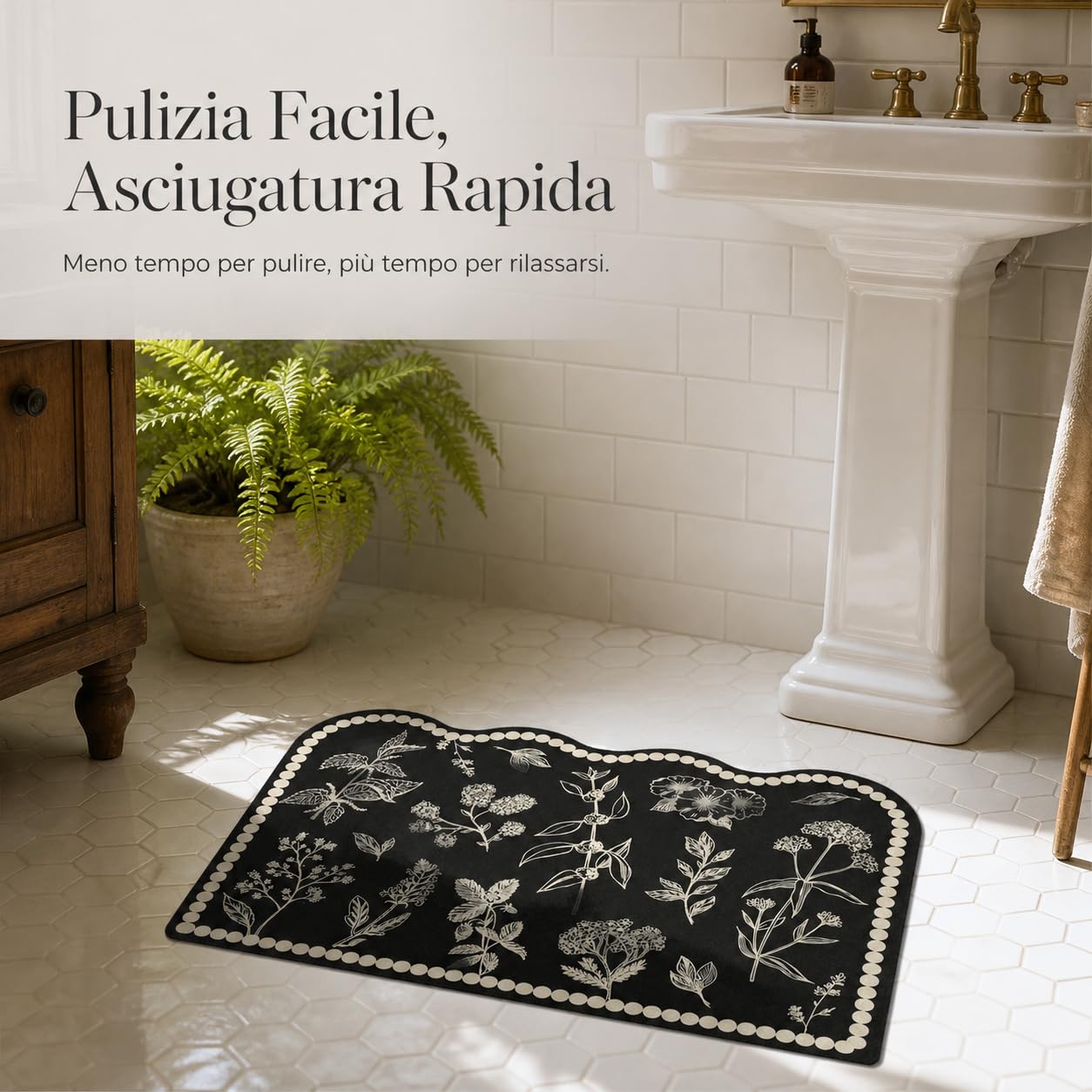 Tappetino da Bagno in Diatomee, color to 1, 80x120cm
