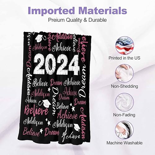 Miniatura 6 de D-Story Regalo de felicitaciones, regalos de graduación para niñas, manta de collage de fotos personalizada, regalos de novio para cumpleaños,