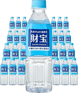 【ポイント2倍】 温泉水 水 ミネラルウォーター 500ml 25本 ペットボトル 財宝 送料無料 シリカ水 みず 国産 天然水 500 軟水 ケース 箱 まとめ買い 飲料水 ギフト 天然アルカリ温泉水 財宝温泉 水分補給 PFAS 検査済