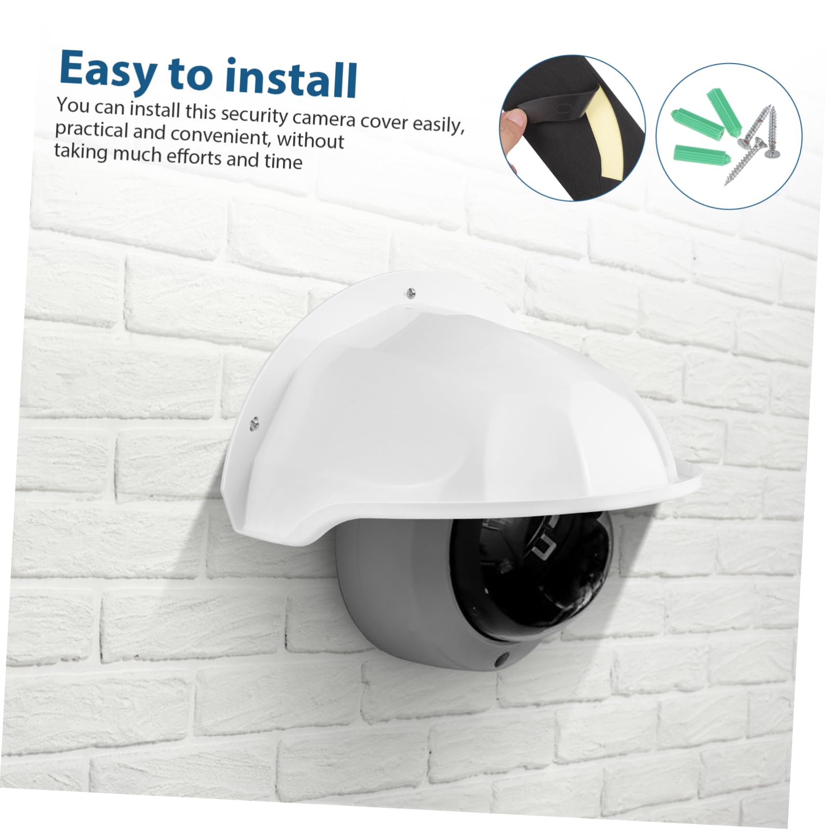 KOMBIUDA Boîtier de Caméra Extérieure Blanc en Abs, Protection Élégante et Simple la Pluie Saleté, Surveillance en Extérieur