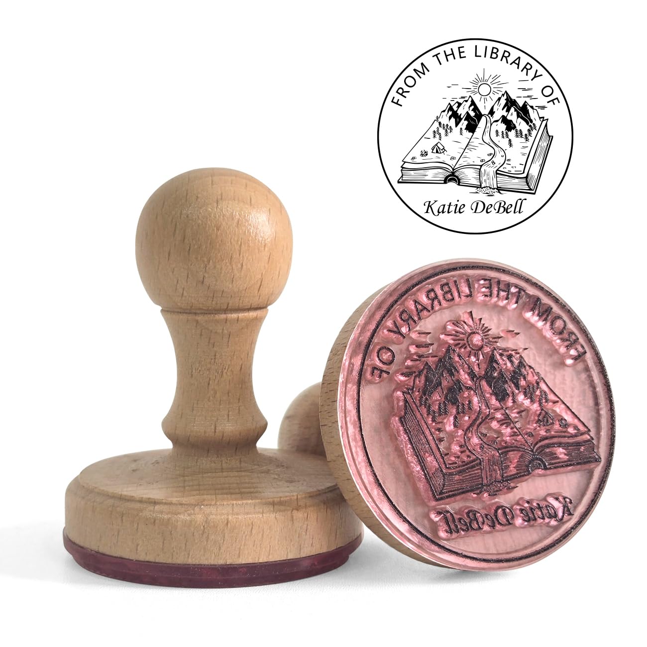 Personalized Book Stamp, Ex Libris, from The Library of, This Book Belongs to Personalized Library Stamp, Custom Wooden Custom Teacher Stamps