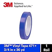 Vista 2 de Cinta de vinilo color índigo 3M 471+ PN2510, empacado de forma conveniente (empaque de 1 unidad), Azul, 1