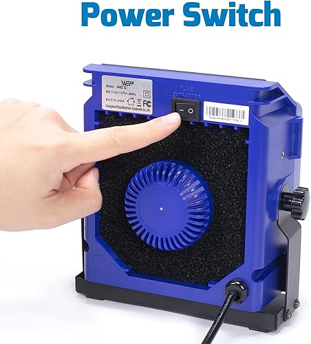 Miniatura 3 de WEP 948DQ-I - Herramienta extractora de humos con doble filtrado, manos de ayuda, ángulo de inclinación ajustable, guardabarros para estación de