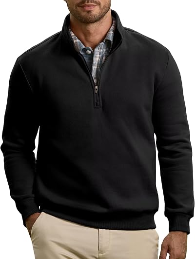 JMIERR Men's Casual Zipper Sweatshirts Fleece Pullovers