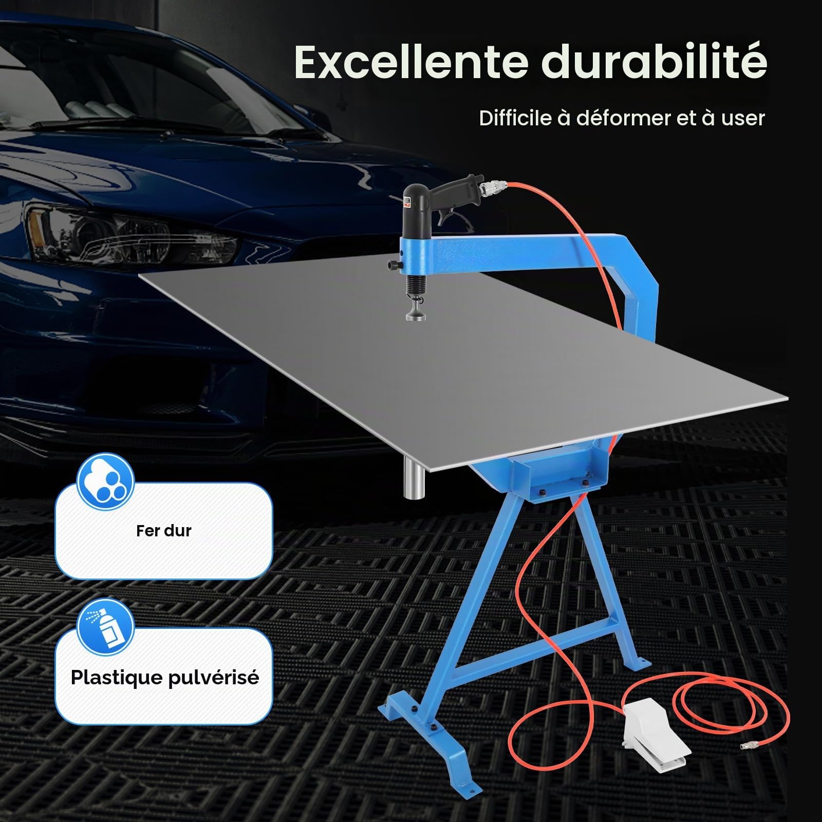 Marteau pneumatique Planishing Marteau à planifier, pour façonner des tôles, étirement en aluminium, cuivre, laiton pour augmenter l'efficacité