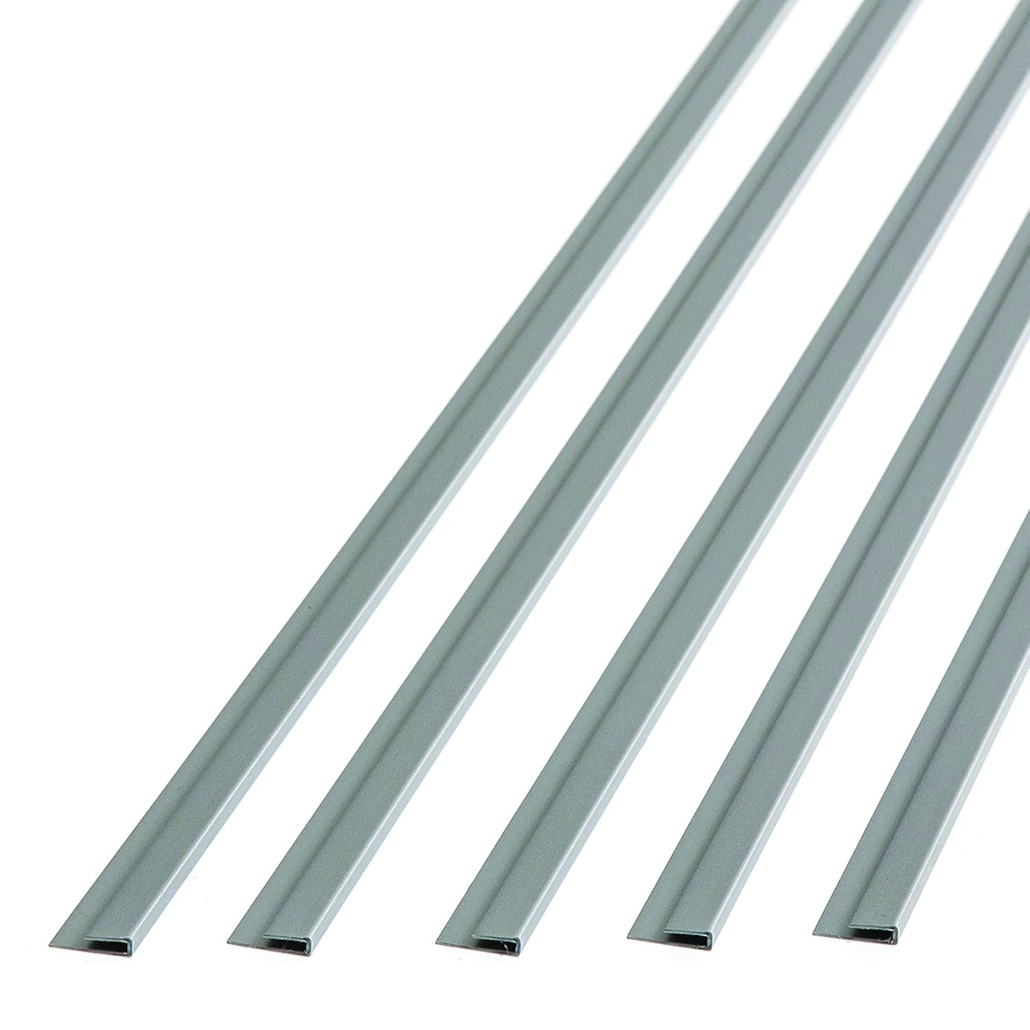 FASÄDE 47 in. Decorative Vinyl J Trim Argent Silver (5 Pack)