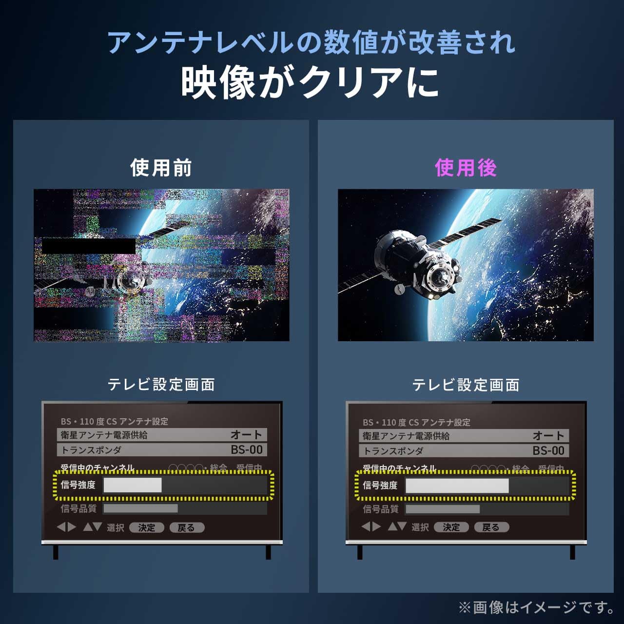 Amazon.co.jp: イーサプライ アンテナブースター BS/CS放送専用 USB