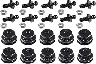 New Marine Tenax - Botones roscados M5 x 10 mm, 10 unidades, color negro