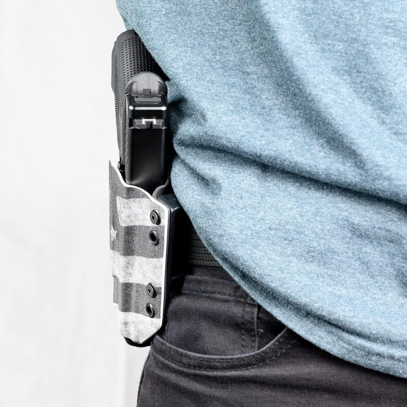 R&R Holsters OWB Holster - Small Frame - Black (Right-Hand, SIG P365 w/Crimson Trace - LG 422/422G)