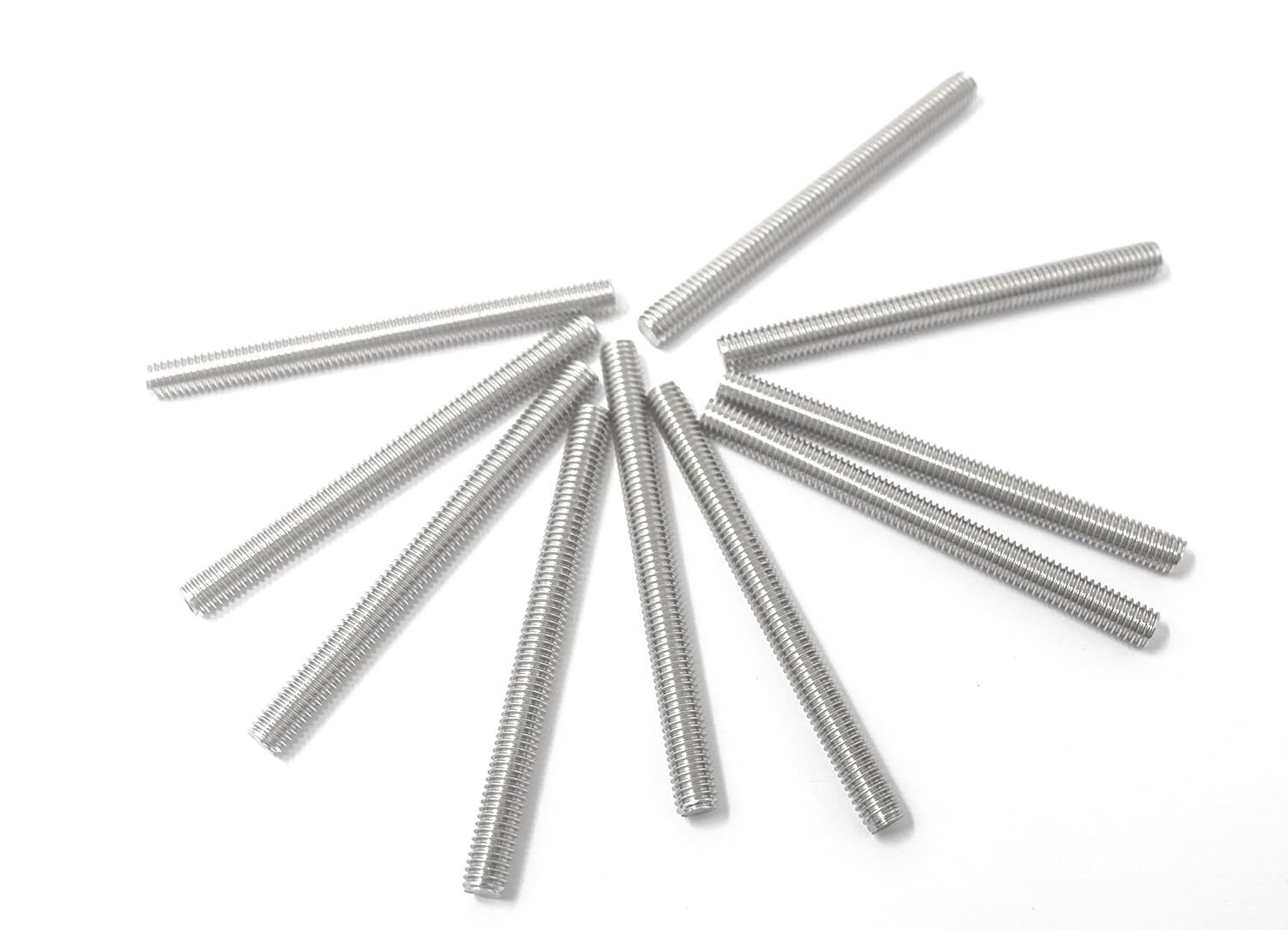 10 PCs M6 x70 mm 304 Stainless Steel Full Thread Rod and Rod