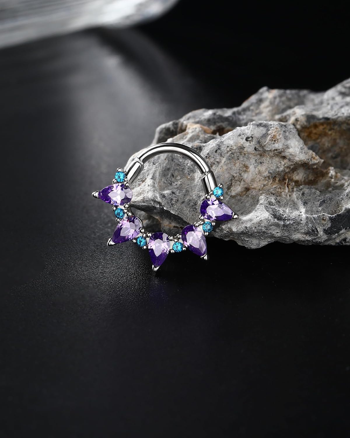 COCHARM 16g Septum Ring Daith Earrings Surgical Steel Septum Ring 8MM/10MM Septum Nose Rings for Women Men Hypoallergenic Septum Piercing Jewelry - Image 4