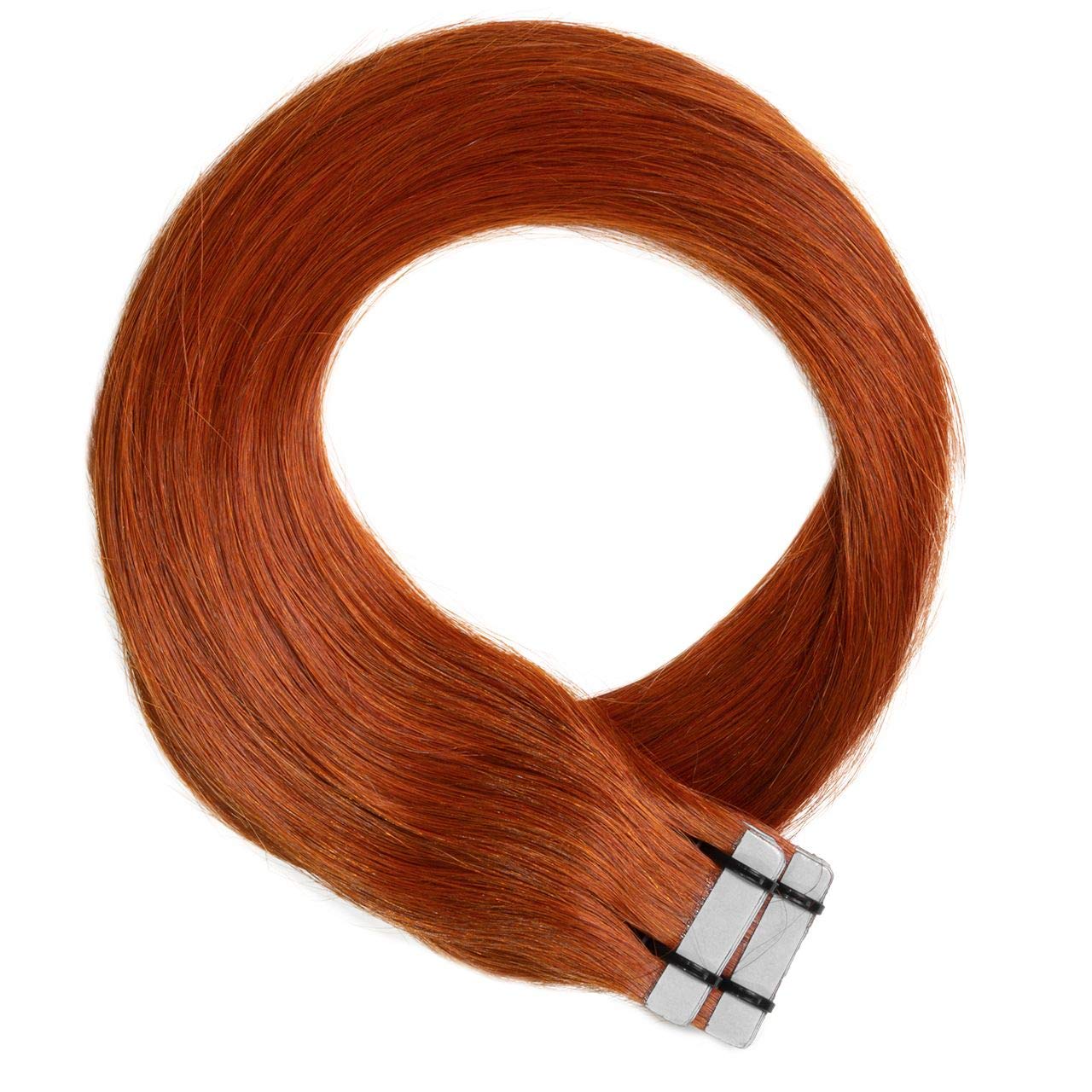 Hair2heart Tape Extensions Echthaar Gewellt – 40 Strähnen à 2.5g, 60 Cm, Farbe 8/03 Hellblond