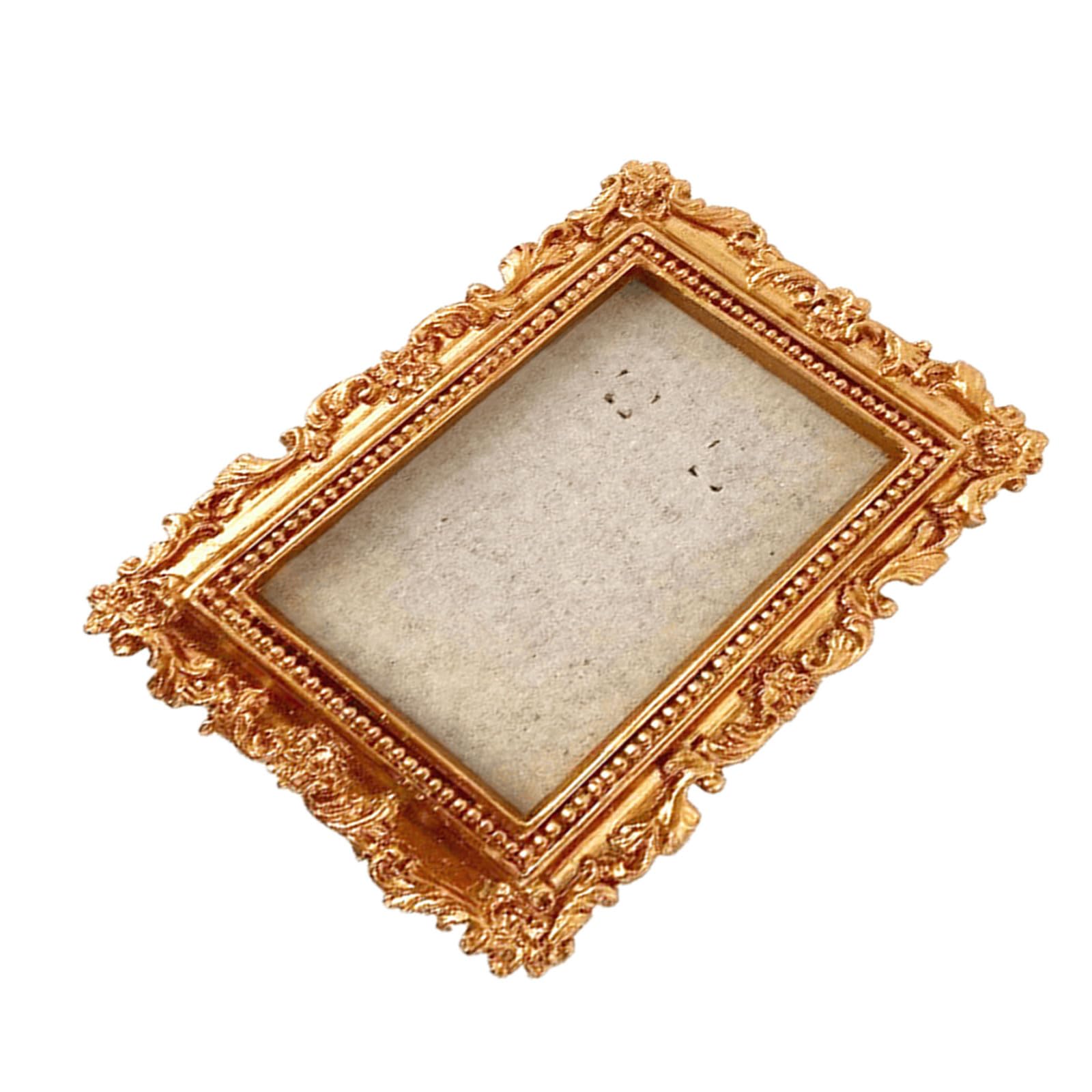 Minis Picture Frame Victorians Small Resin Antique Photo Tiny Baroques Ornate Frames Wall Hanging Tabletop Display Antique Photo