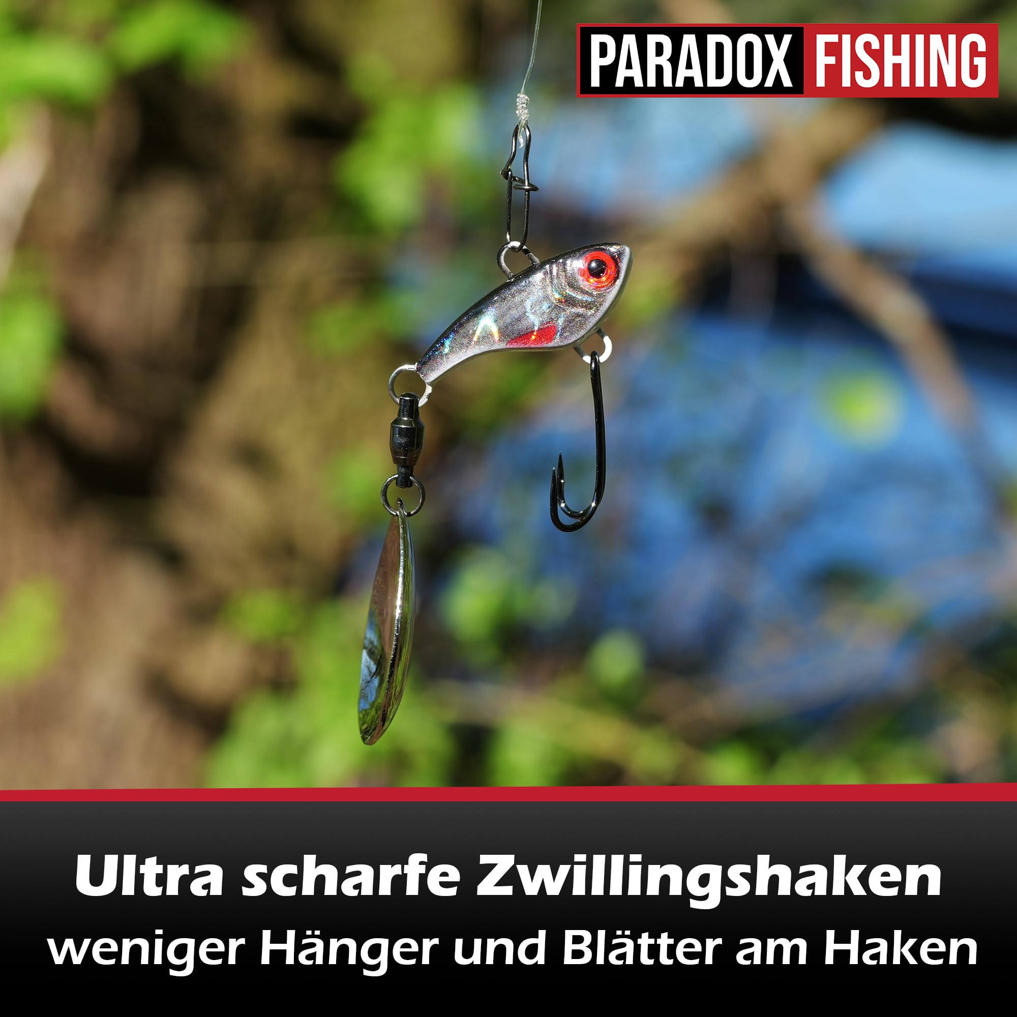 Paradox Fishing Jig Spinner 5er Set 6g/10g/15g/20g/25g Delusory Spin Jig zum Barsch Angeln Barsch Köder Zander Hecht Spinnerbait Spinn Köder – optimaler Barschköder