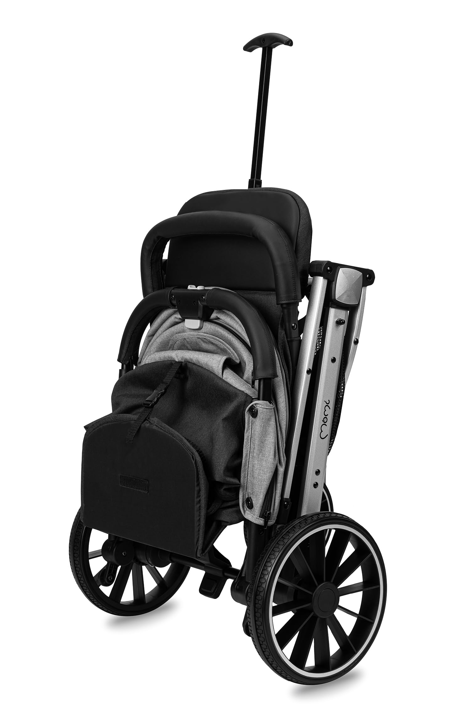 MoMi ESTELLE LIGHT PLUS Poussette à partir de 6 mois (jusqu'à 22 kg), poussette pliante avec harnais de sécurité 5 points, panier de courses avec fonction de dépliage, poignée télescopique de traction