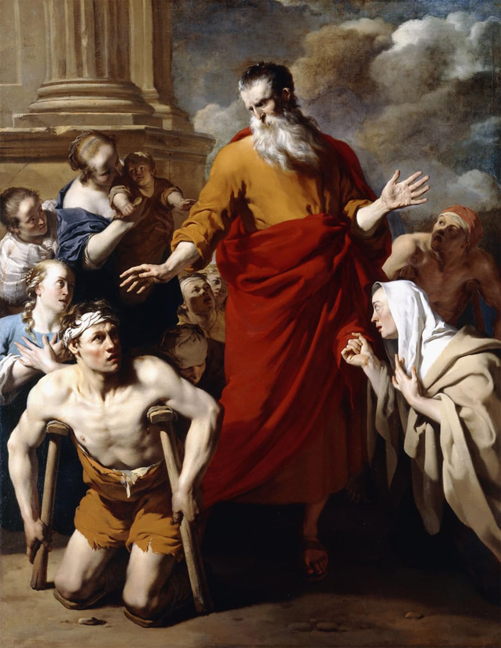 ARTXLXXBN Famous Print Painting Colorful Art Print Saint Paul Healing the Sick At Lystra by Karel Dujardin Canvas Art Decorations for Home Decor 60x90cm