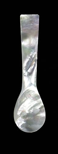 Miniatura 58 de Cuchara de caviar de nácar artesanal (1 unidad, 2.5 pulgadas)