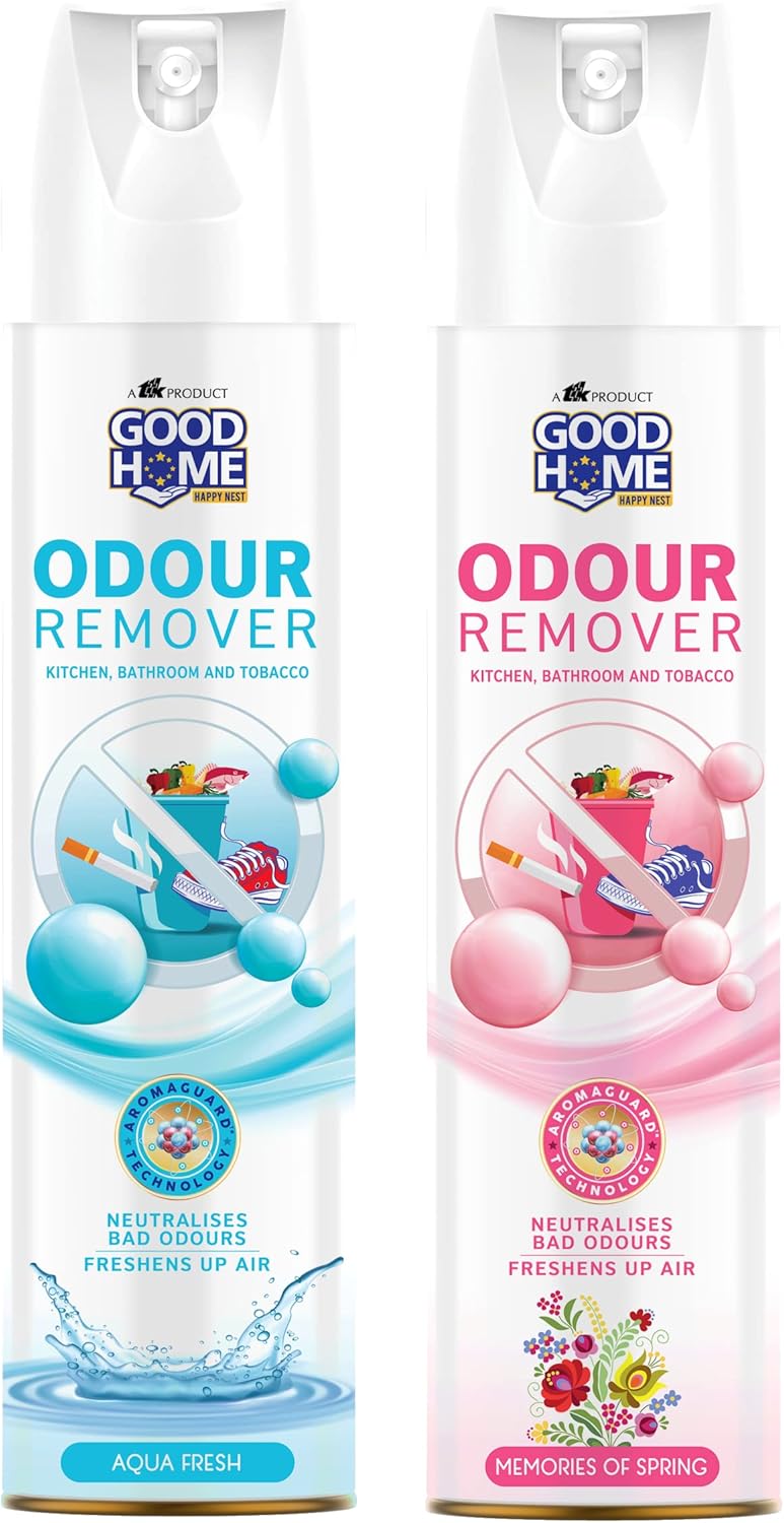 Odour Remover Aqua Fresh and Memories of Spring (Pack of 2)