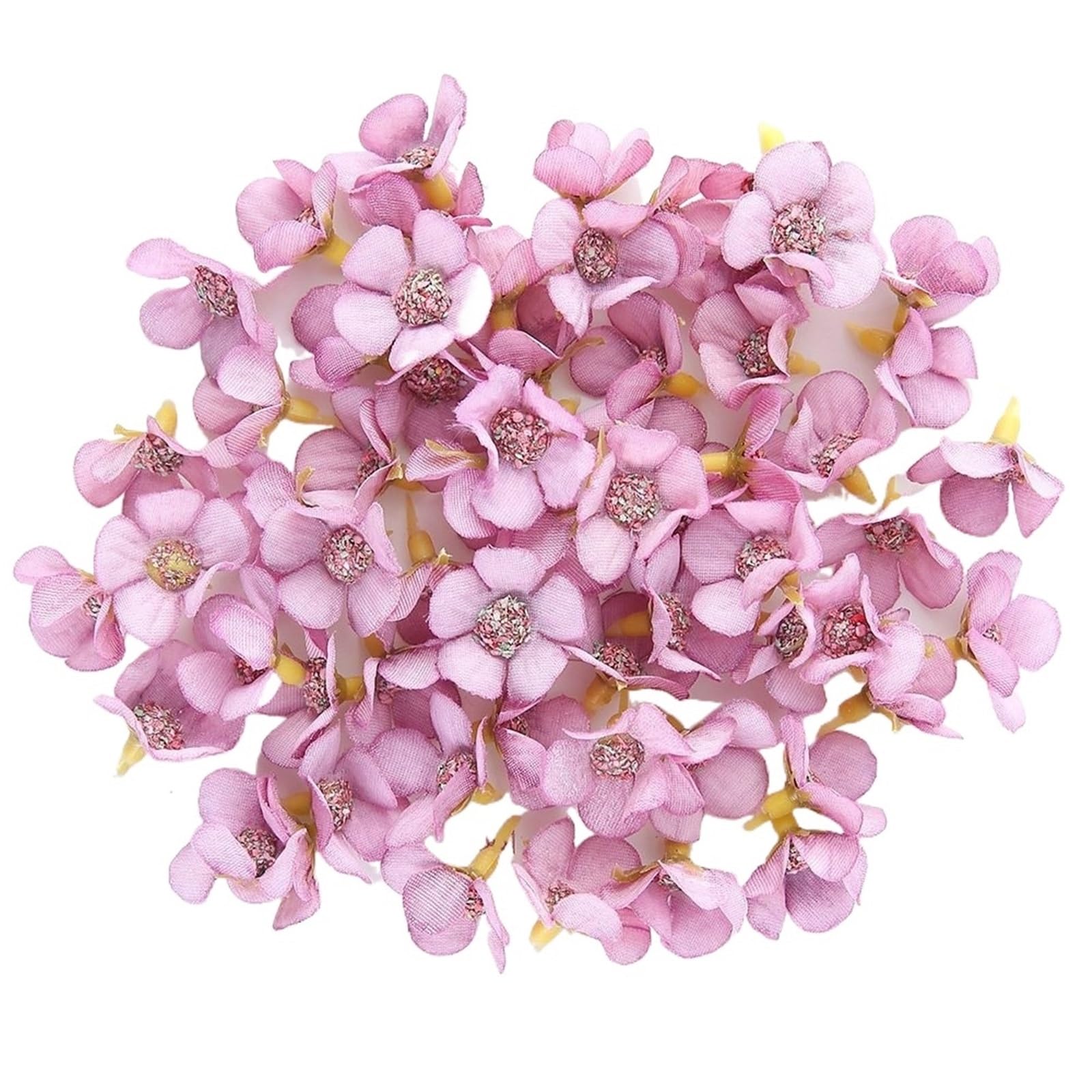 Himscev 50pcs Mini Daisy Artificial Flowers - Vibrant Crafting Essentials for Weddings, Parties, and Home Decor(Purple)