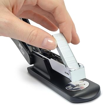 Rapesco 1756 4 ECO Half Strip Staplers and 4 Boxes of 1000 Staples, Black