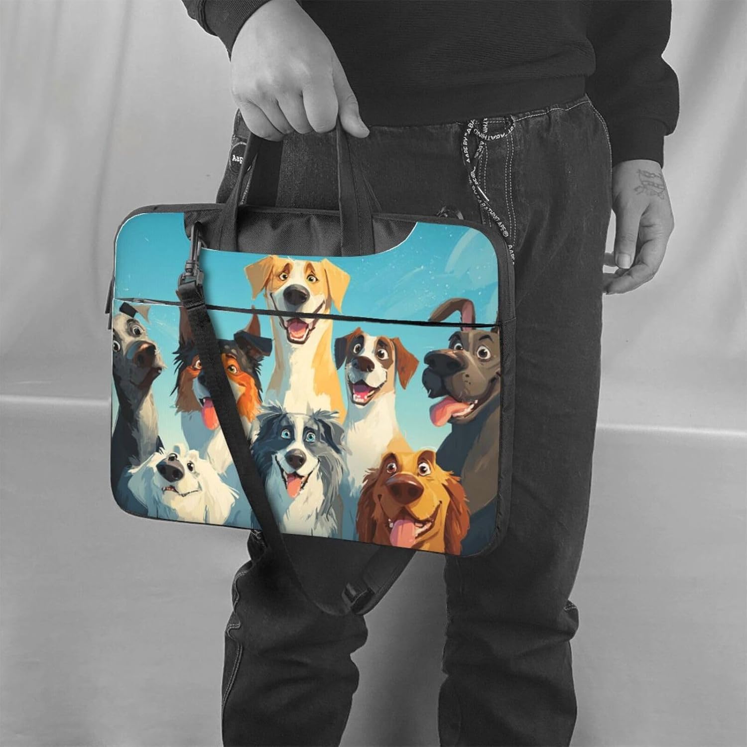Laptop Shoulder Bag Messenger Bags A large group of dogs Laptop Bag Computer Bags for Men Women