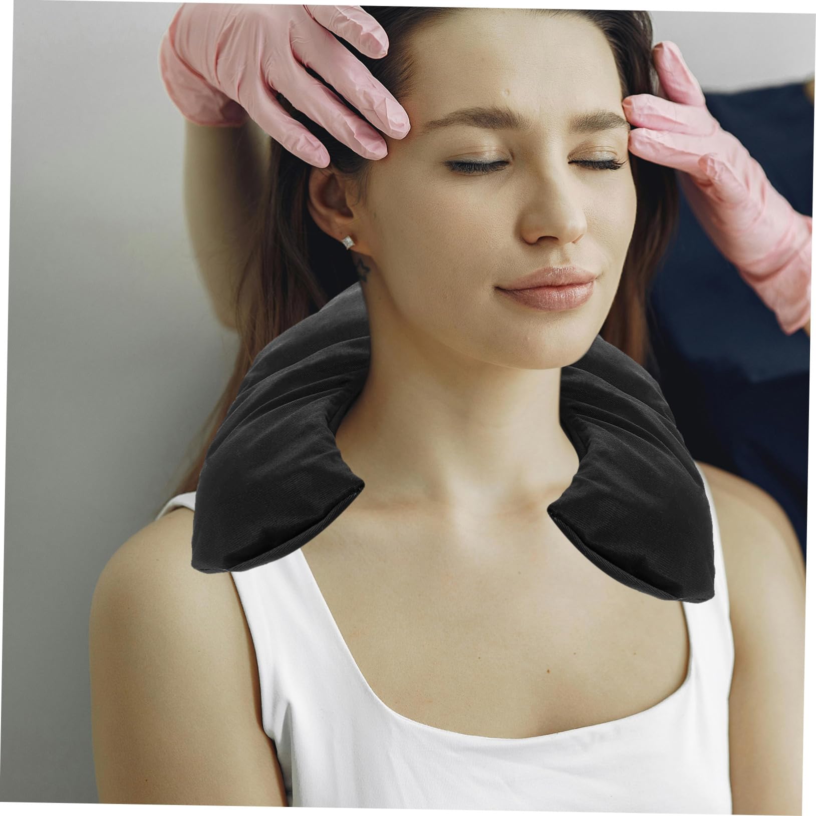 Alipis Cuscinetto Termico Collo Cervicale in Sale Minerale Rivestimento per Uso Quotidiano, Scaldino Portatile Effetto Rilassante e Lenitivo per Donne
