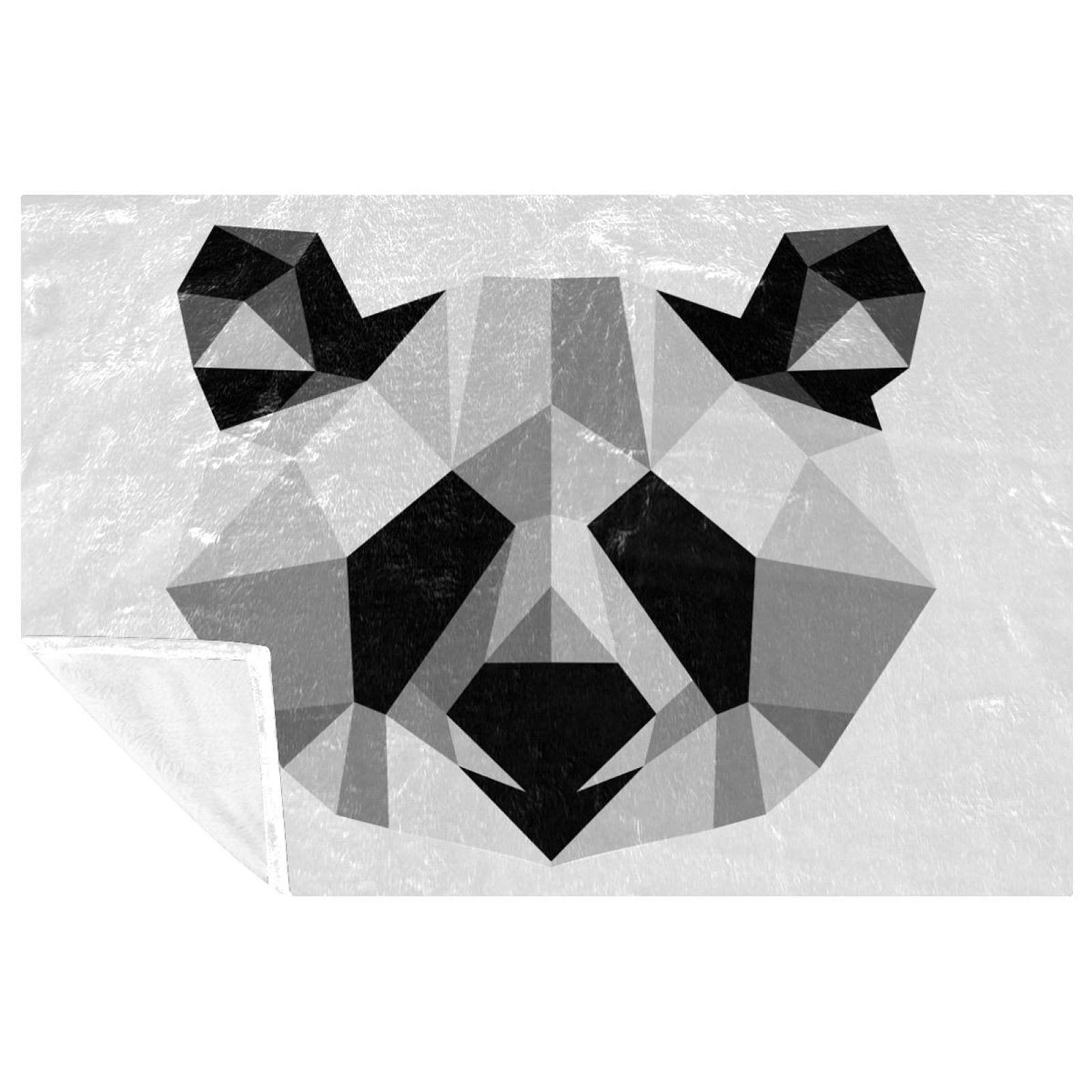 Couverture chaude panda 150x100cm contre le froid en camping et lit