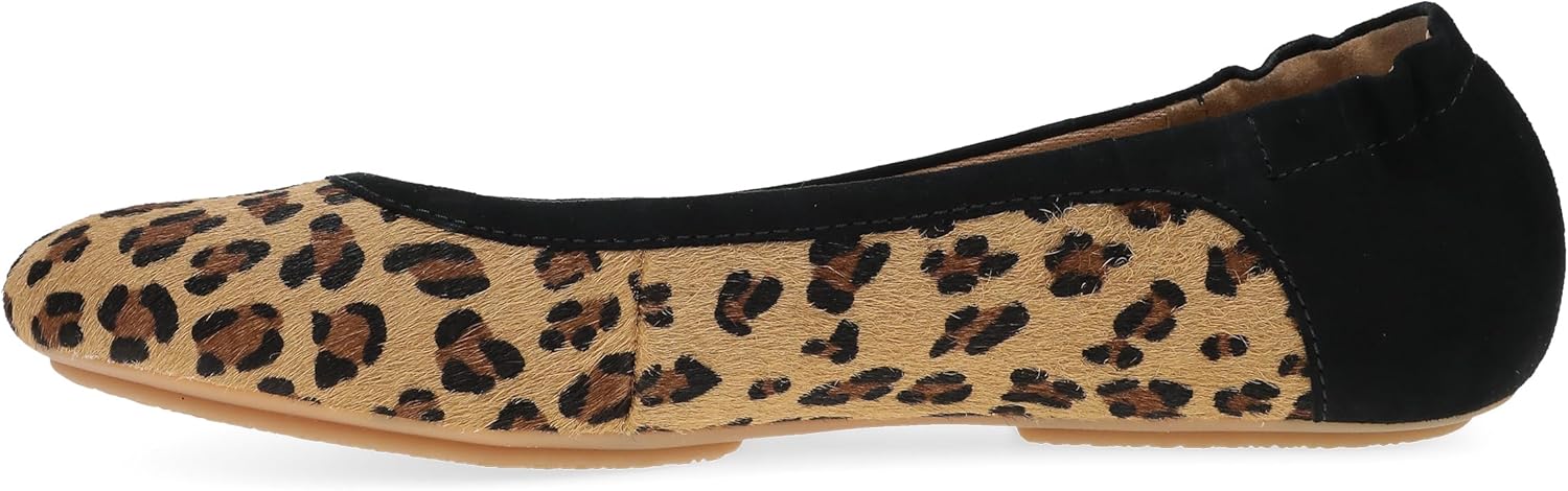 Dansko Madisen Women’s Leopard-Print Ballet Flat – Hair Calf & Suede Slip-On Shoe with Arch Support