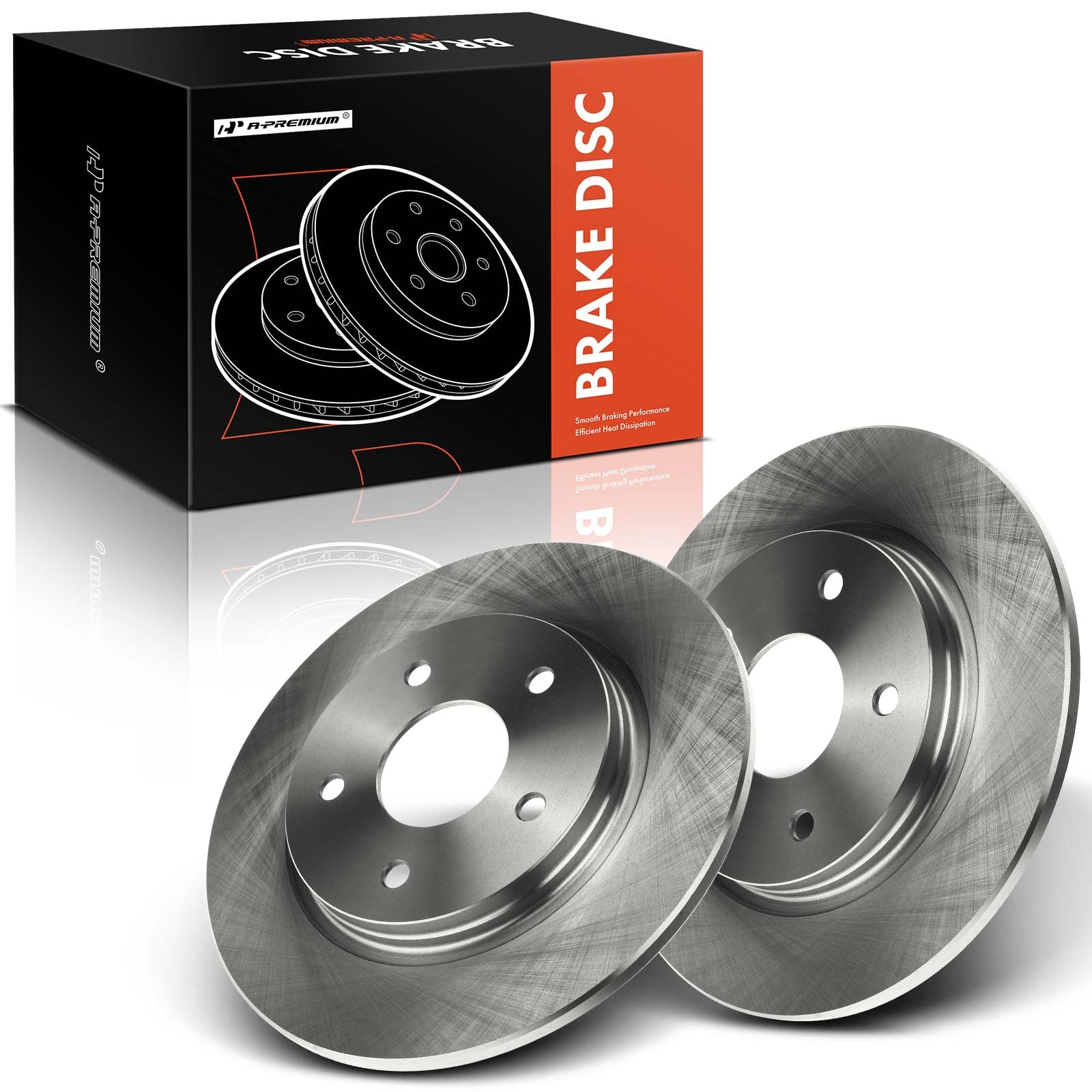 a-premium 12.01 inch (305mm) rear solid disc brake rotors compatible with select dodge, ram, volkswagen and chrysler models - town & country, grand caravan, journey, c/v, routan, 2-pc set