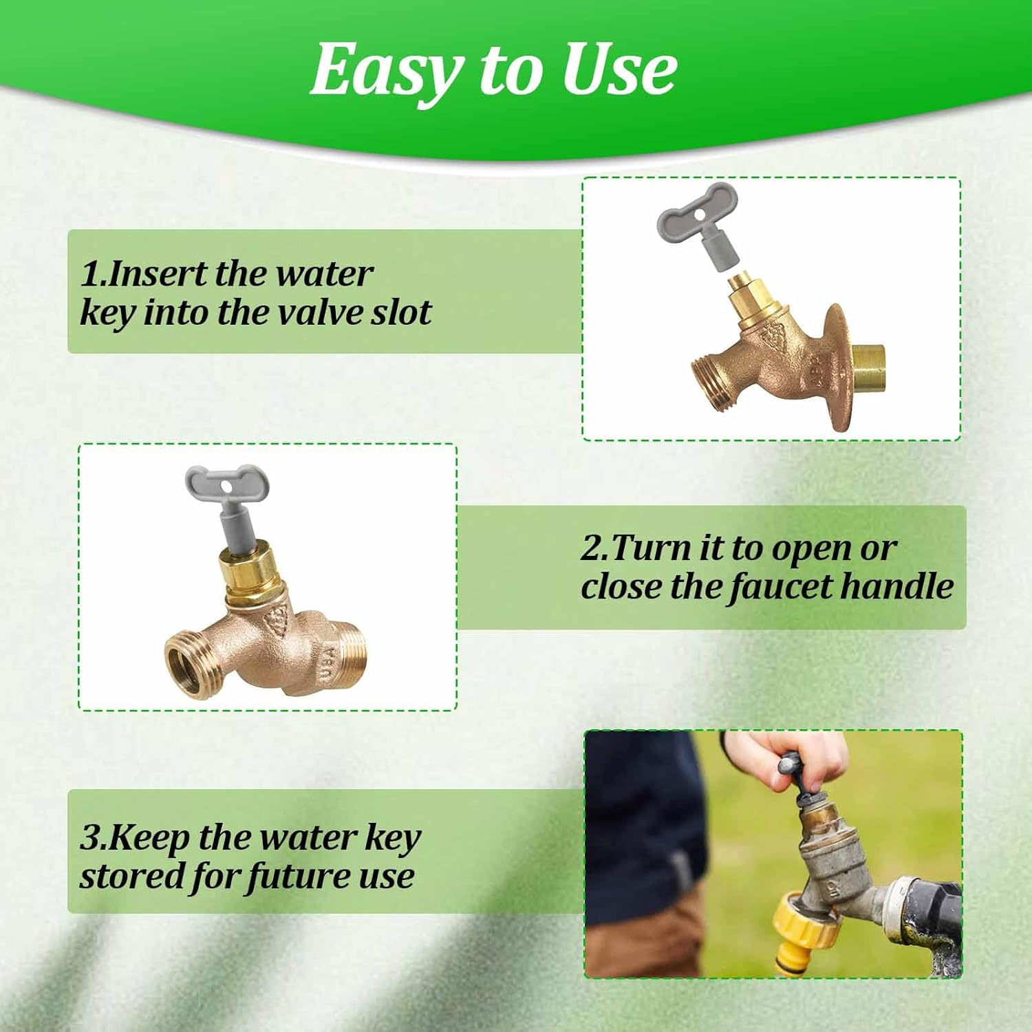 Sdstone Herramienta De Llave De Agua De 4 Vías Con 4 Tamaños | Meses