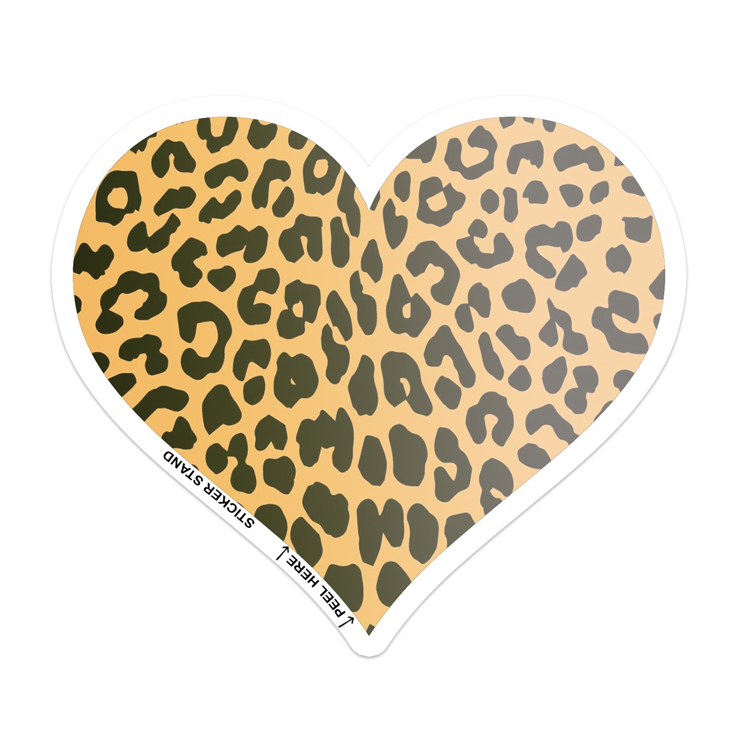 Cheetah Animal Print Heart car bumper sticker 4