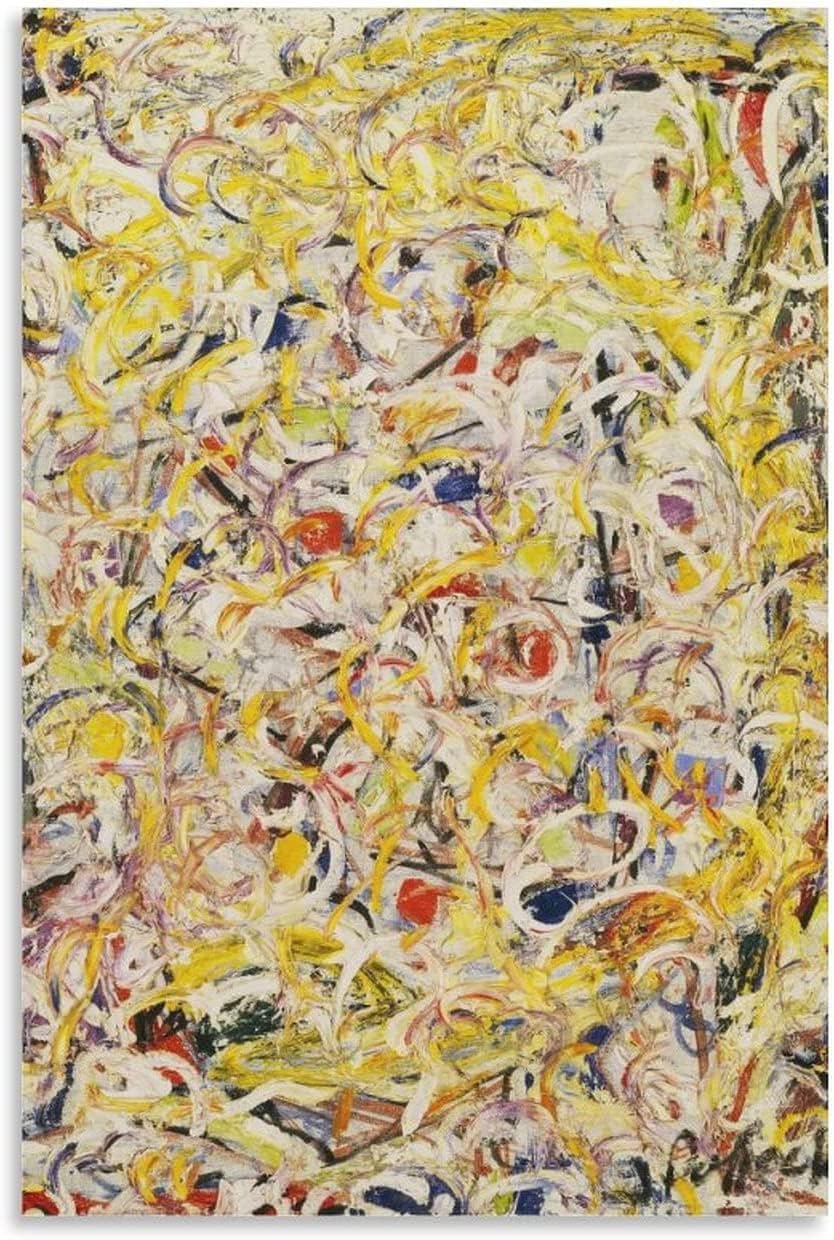 Peinture Jackson Pollock pour habiller un mur vide toile moderne abstract