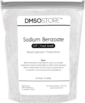 Sodium Benzoate Powder Versatile Preservative for Food, Cosmetics, and More! Enhance Shelf Life, Food Grade, Ensure Freshness, and Safeguard Quality - DIY Projects and Professional Use! - 1lb