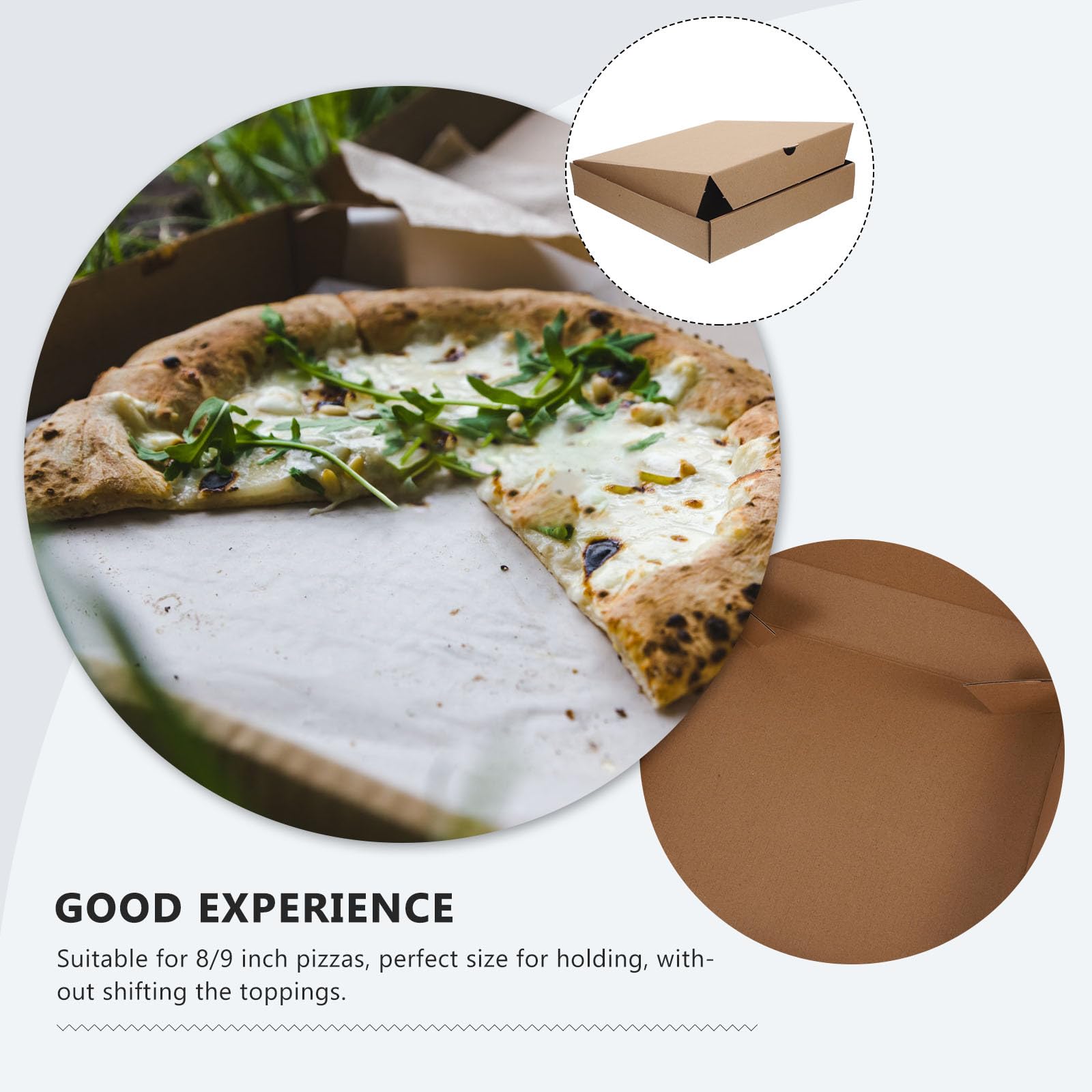 10stück Schachtel Verdickte Pizzakarton Leere Pizza Box Aus Kraftpapier Versandkarton Pizzakartons Aus Wellpappe Behälter Herausnehmen Bäckerei Pizzaschachteln Geschenkbox Verpackung