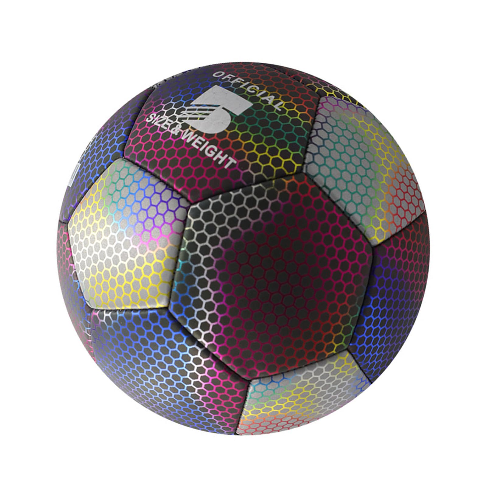 Balones de fútbol reflexivo de brillo nocturno para interior y exterior para el tren de equipo al aire libre