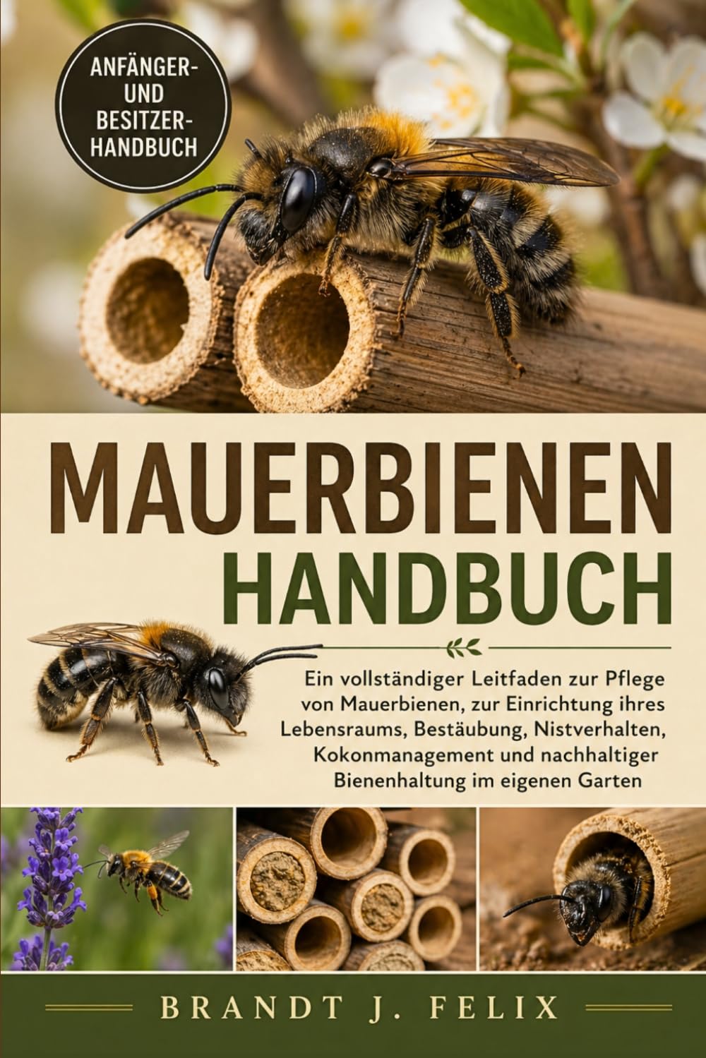 MAUERBIENEN-HANDBUCH: Ein vollständiger Leitfaden zur Pflege von Mauerbienen, zur Einrichtung ihres Lebensraums, Bestäubung, Nistverhalten, ... nachhaltiger Bienenhaltung im eigenen Garten