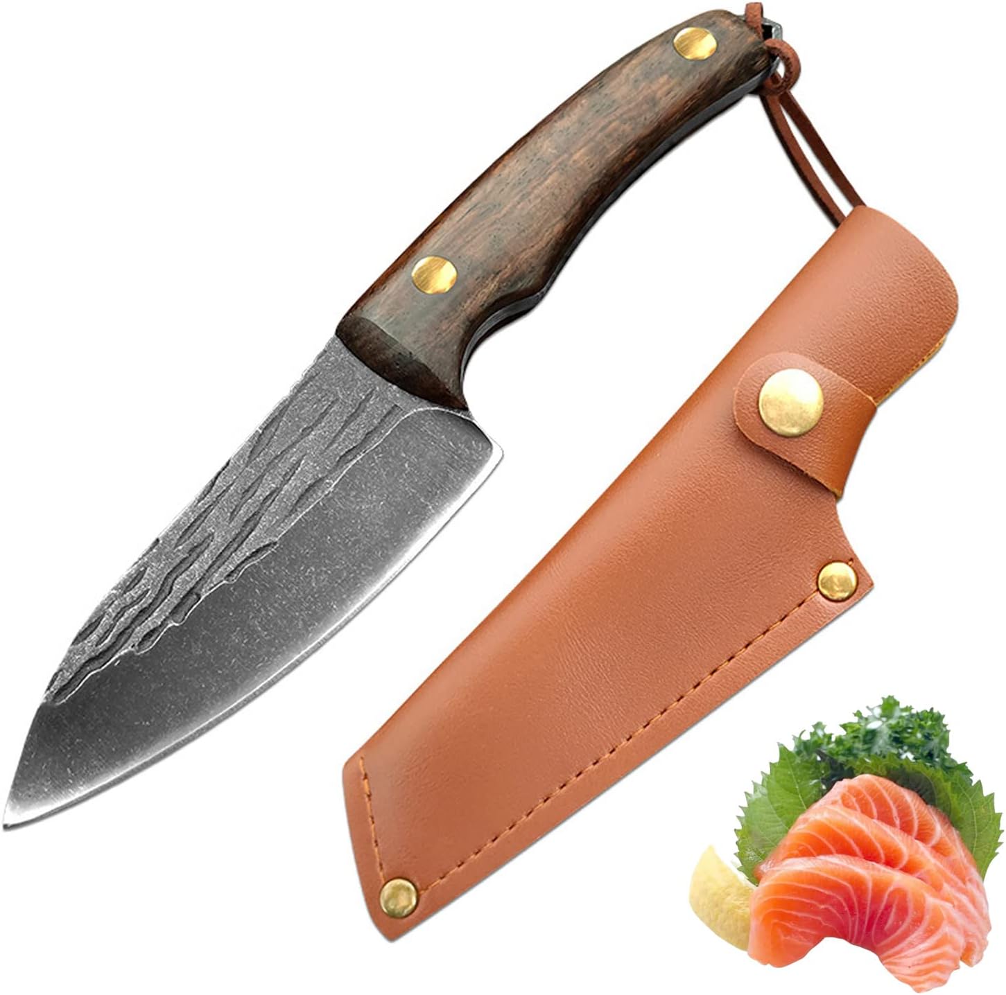 Fubinaty Chef's Knife 4 Inch BBQ Knife Handmade Small Kitchen