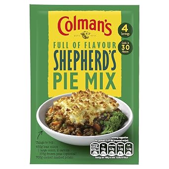 Colman's Shepherd's Pie Recipe Mix perfect with creamy mashed potato quick to prepare pie mix 50 g