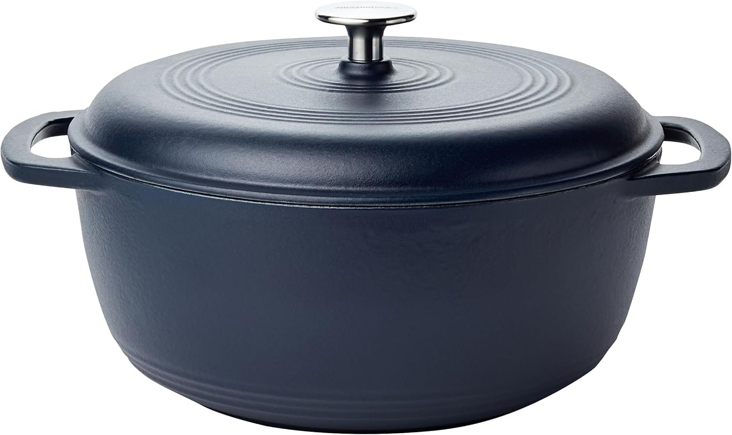 Amazon Basics Enameled Cast Iron Covered Dutch Oven, 6Quart, Matte