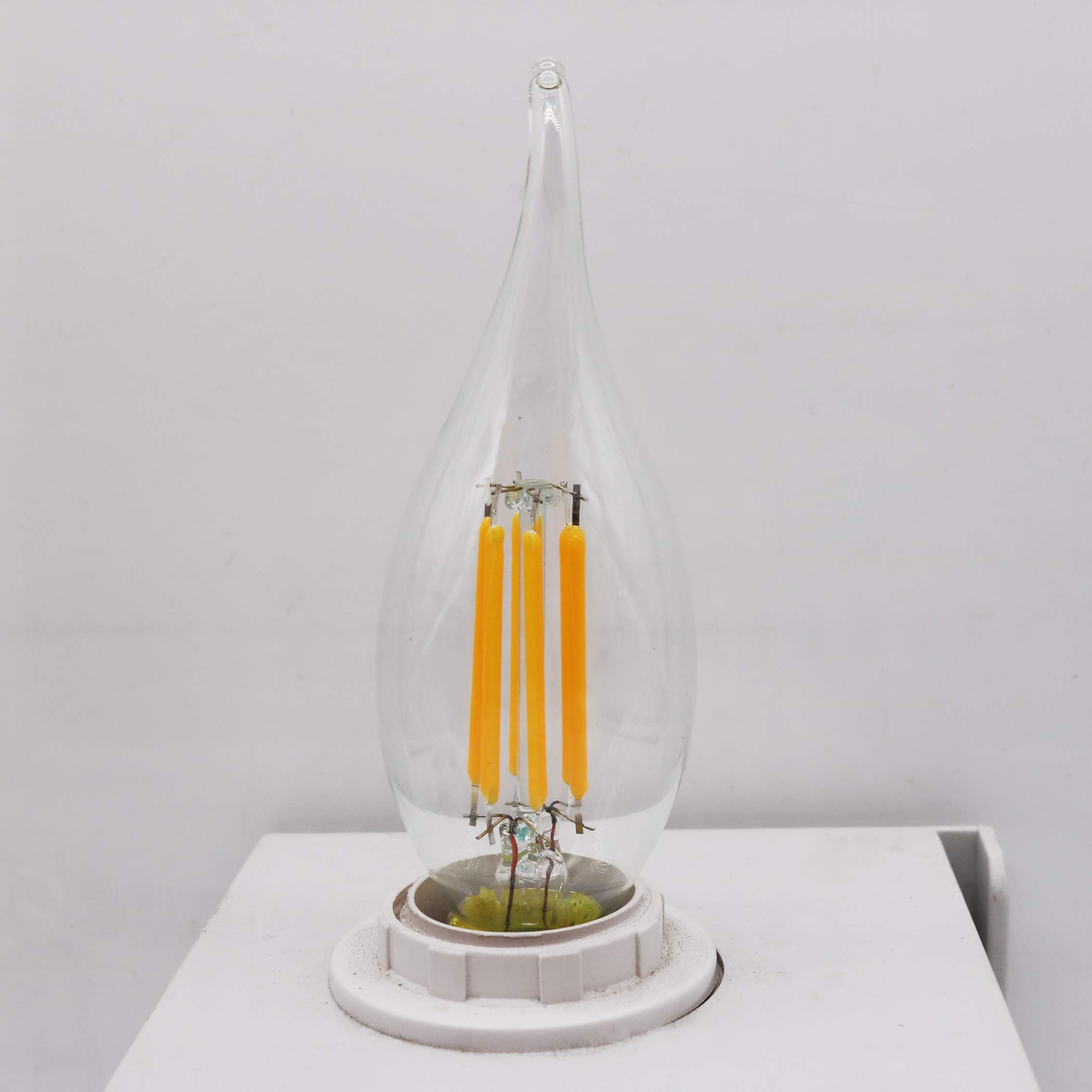 Ampoule LED rétro E14 20 x 6 W, Ampoule à tête Spirale E14, Ampoule brossée, Convient pour Le Montage de l'ampoule dans l'applique Murale Lustre.