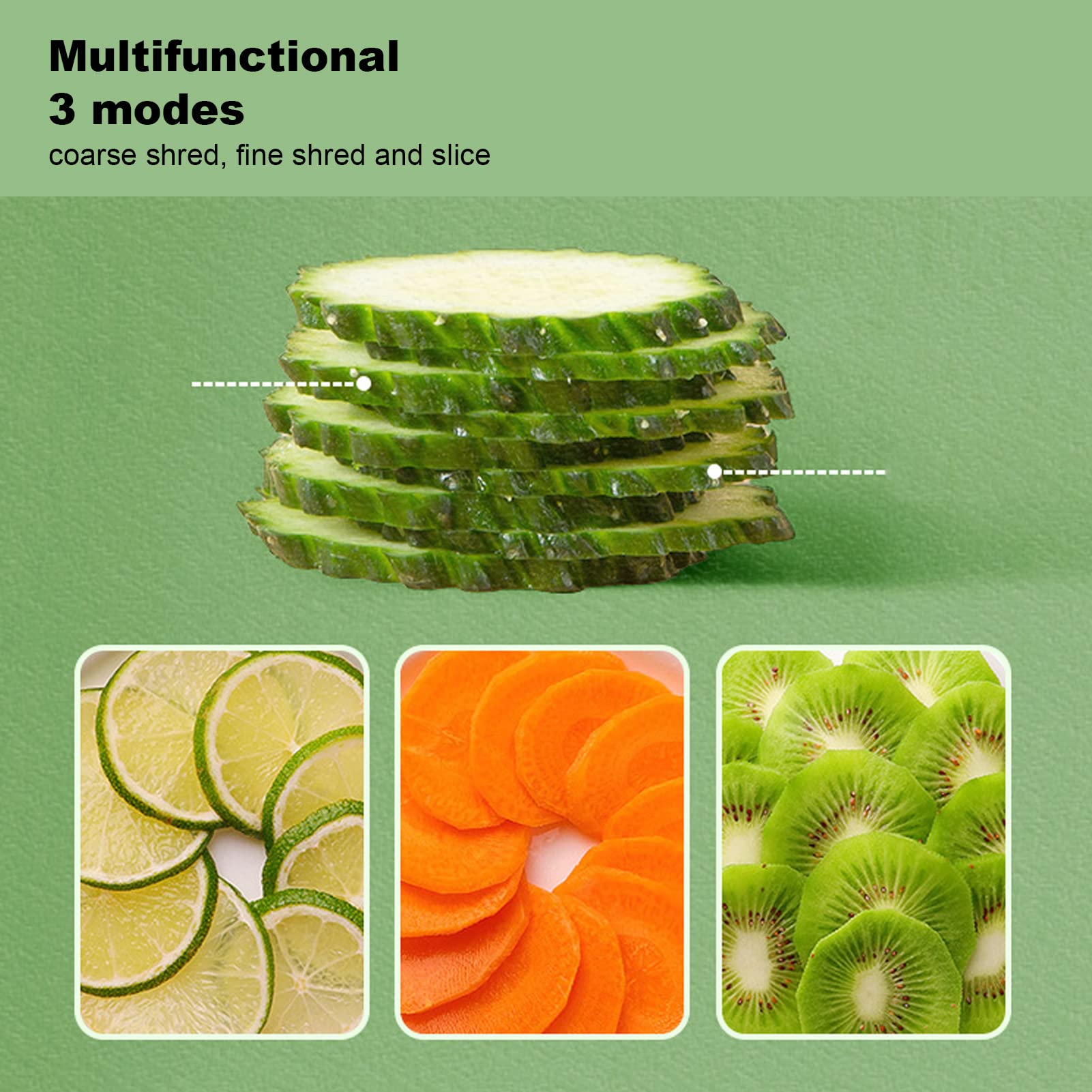 Affettatrice per Verdure, Mandolina affettatrice, Tritatutto Verticale Pieghevole Multifunzionale 3 in 1, tagliapatate