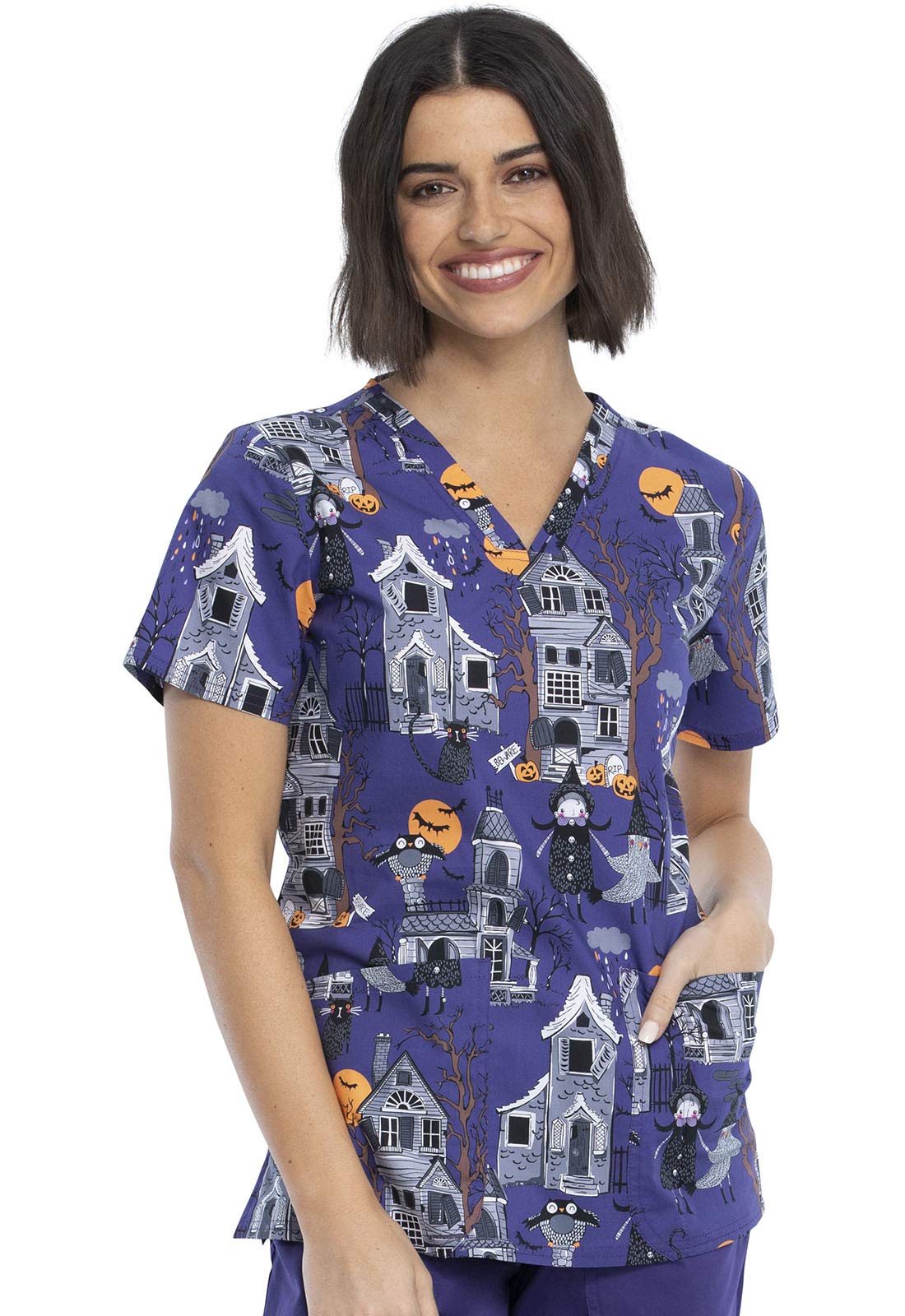 CHEROKEE Damen Klassisch Krankenhauskleidung, Oberteil