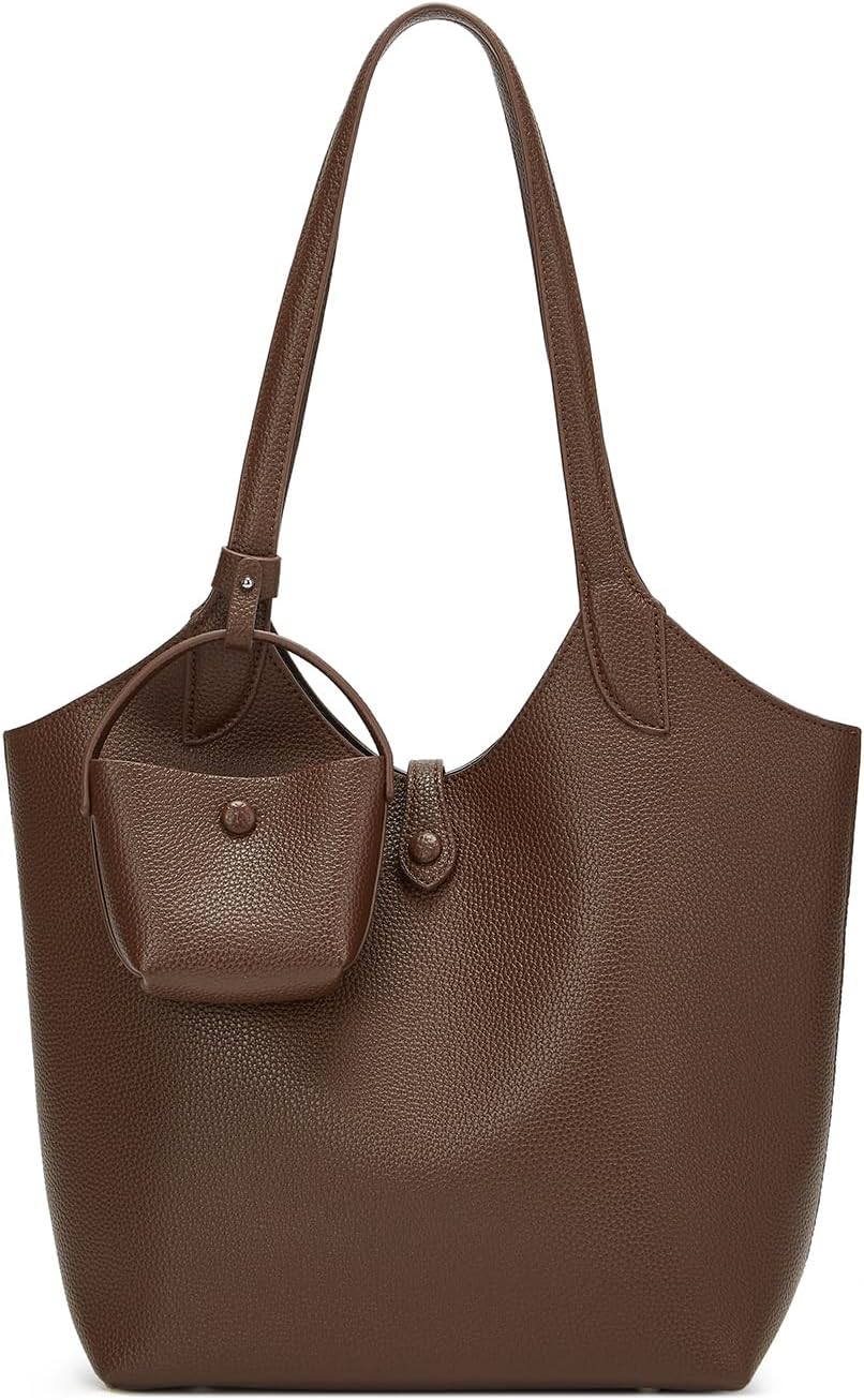 Retro PU Leather Shoulder Bag Medium Bucket Tote Handbag Quilted Hobo Underarm Purse Satchel Commuting Dating Travel