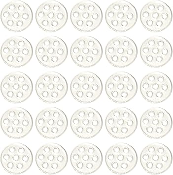 30pcs Glass Screen Filter High Borosilicate Diameter 8mm 0.35" Transparent Heat Resistant Pipe Screen with 7 Honeycomb Holes for Pipe