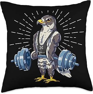 Check out my Hawk Shirts Hawk Deadlift Fitness Gym Weightlifting Throw Pillow, 18x18, Multicolor