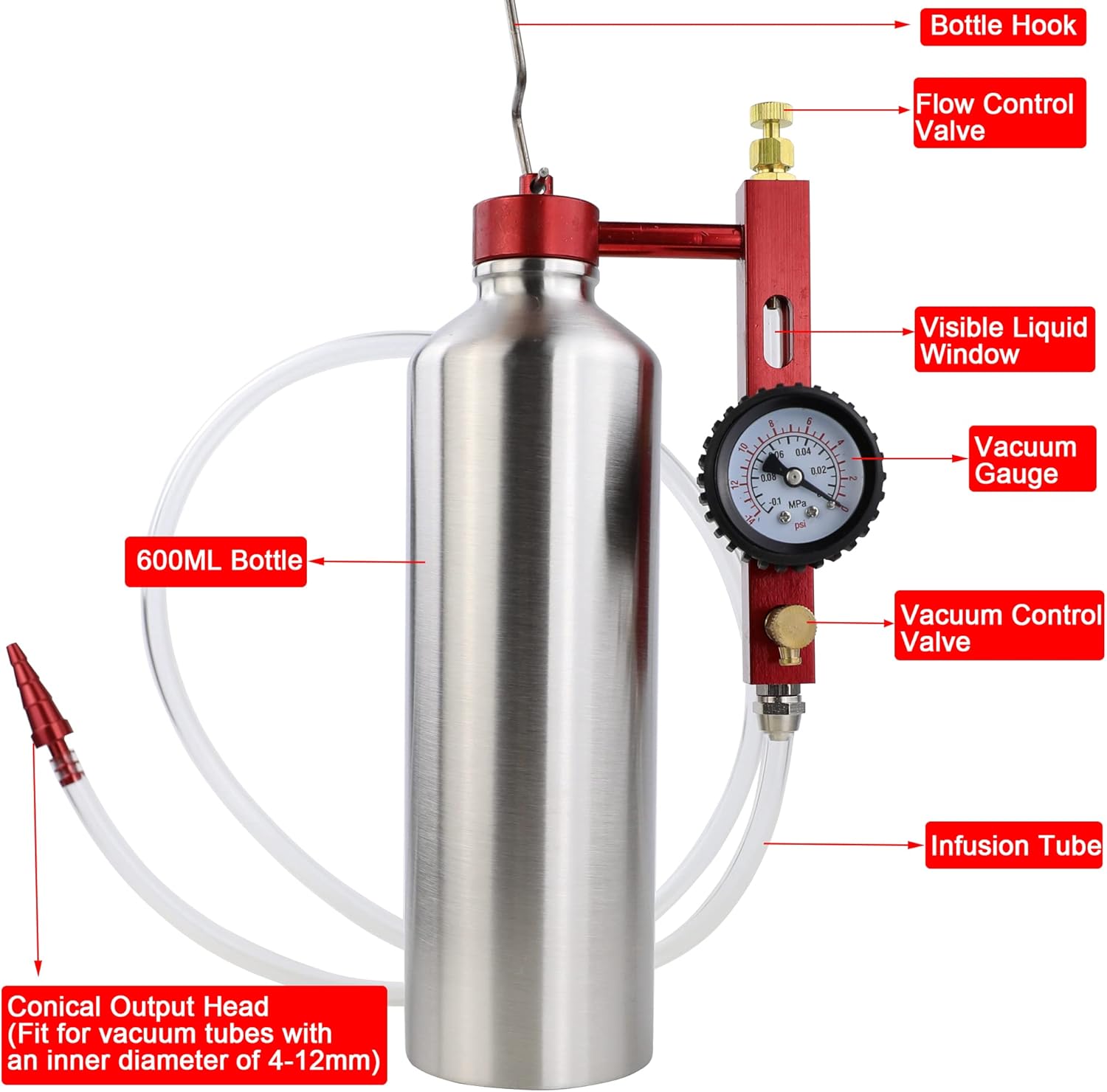 Catalytic Clean Canister Hanging Bottle Tool for Fuel and Exhaust System 600ML