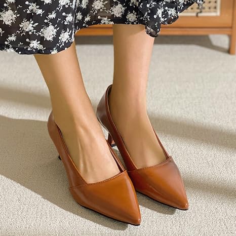 Amazon.com: JIUDAN Zapatos de tacón medio para mujer, cómodos zapatos  planos de punta puntiaguda, zapatos casuales para exteriores, zapatos  individuales, zapatos retro individuales, zapatos de trabajo para mujer,  zapatos casuales : Ropa,