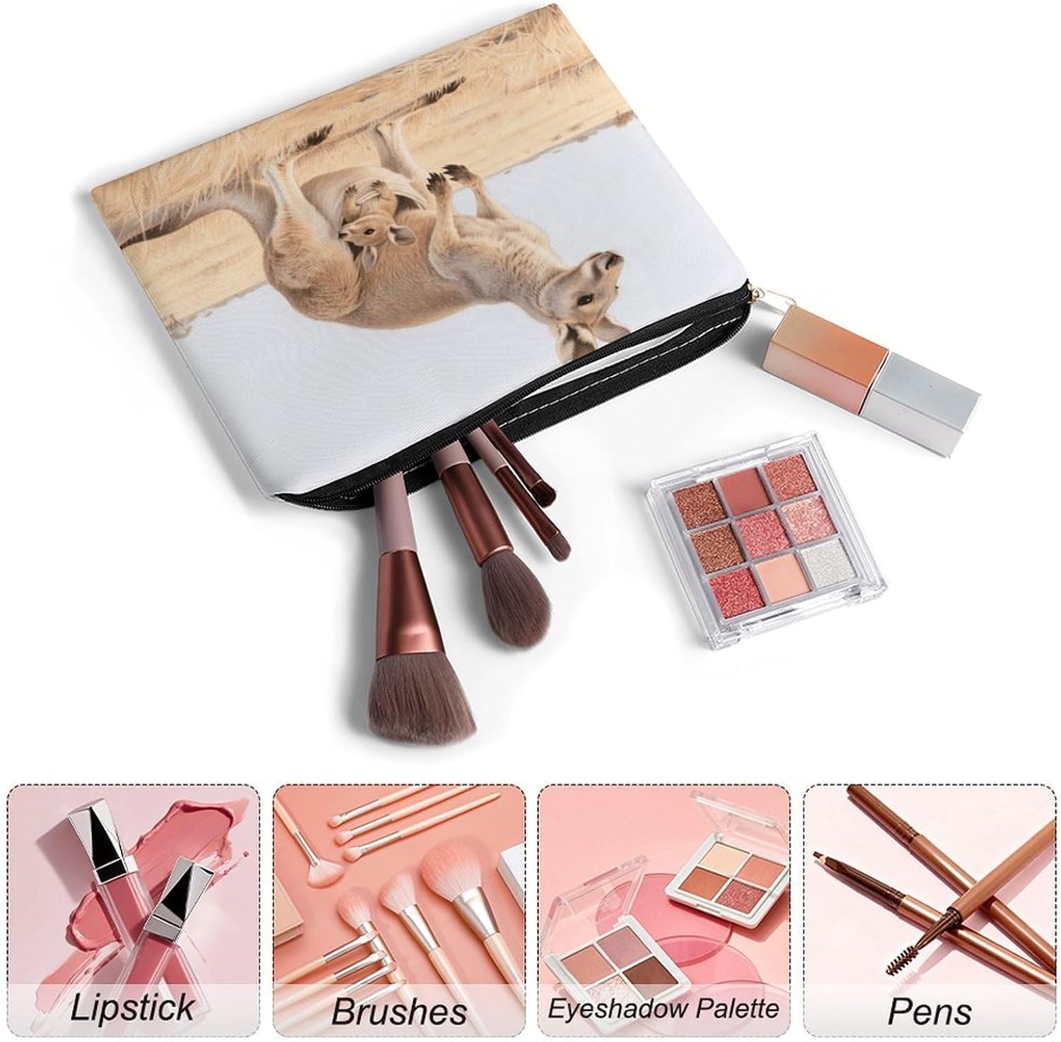 Kangaroo Makeup Bag Travel Cosmetic Bag image 3