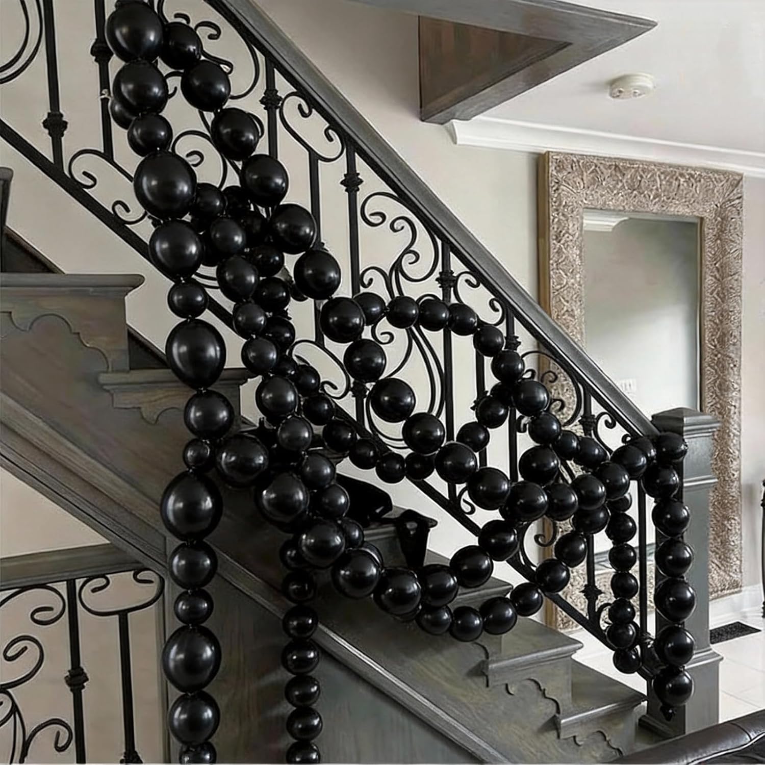 Black Linking Balloons,100pcs 6 Inch Quick Link Long Balloons for Tying Black Balloon Arch,Tails Balloon Wall,for Wedding Anniversary Engagement Birthday Baby Shower Graduation Party Decorations