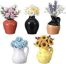 5 Pcs Cute Fridge Magnets, Mini Vase Magnets for Fridge Tiny Vase Fridge Magnets for Refrigerator Fridge Locker Decoration Kitchen Office Accessories (Without Flower)